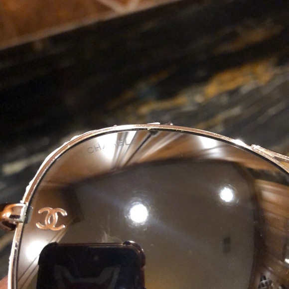 AUTHENTIC Rare Runway Chanel Aviator Sunglasses - Picture 5 of 9